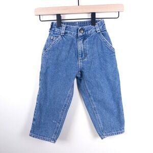 Vintage 90s OshKosh B'gosh Carpenter Jeans Kids 2T Blue Denim
